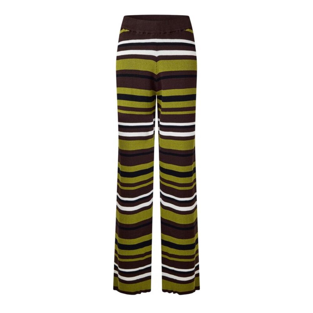 I Saw It First Womens/Ladies Knitted Striped Wide Leg Pants / Multicolored